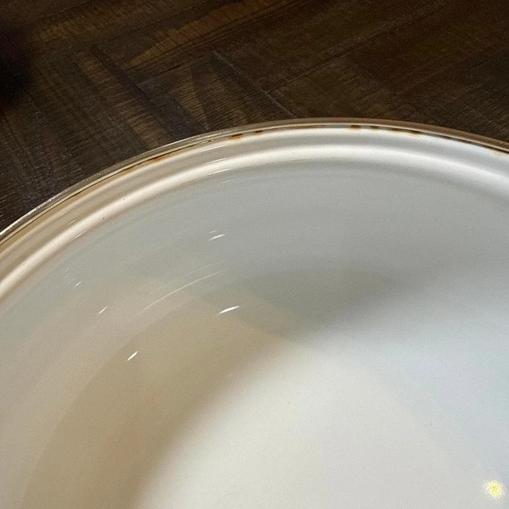 Vintage Dar Collection Porcelain Enamel Floral Cookware Pot Set